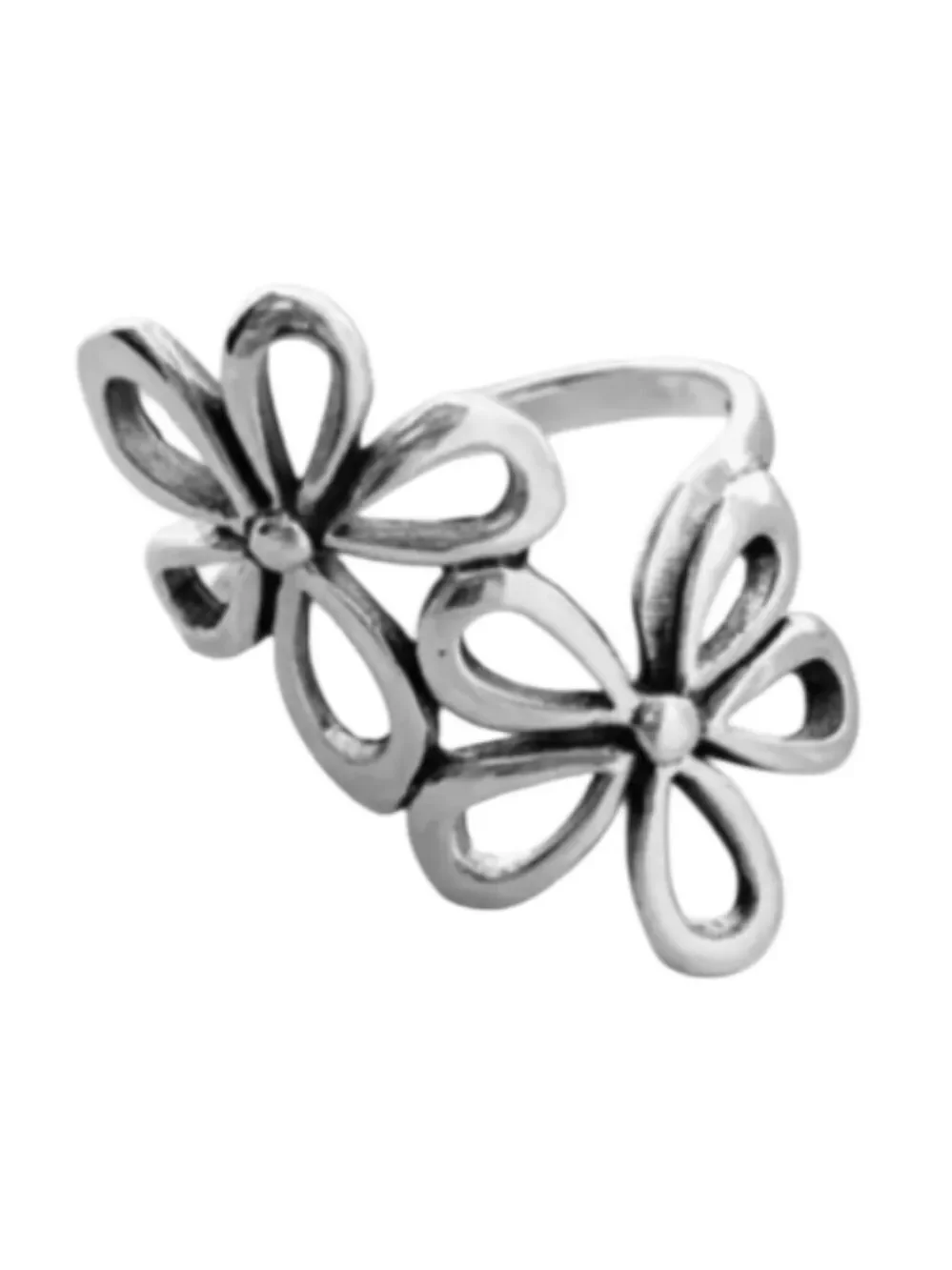 Silver Flower Ring Adjustable